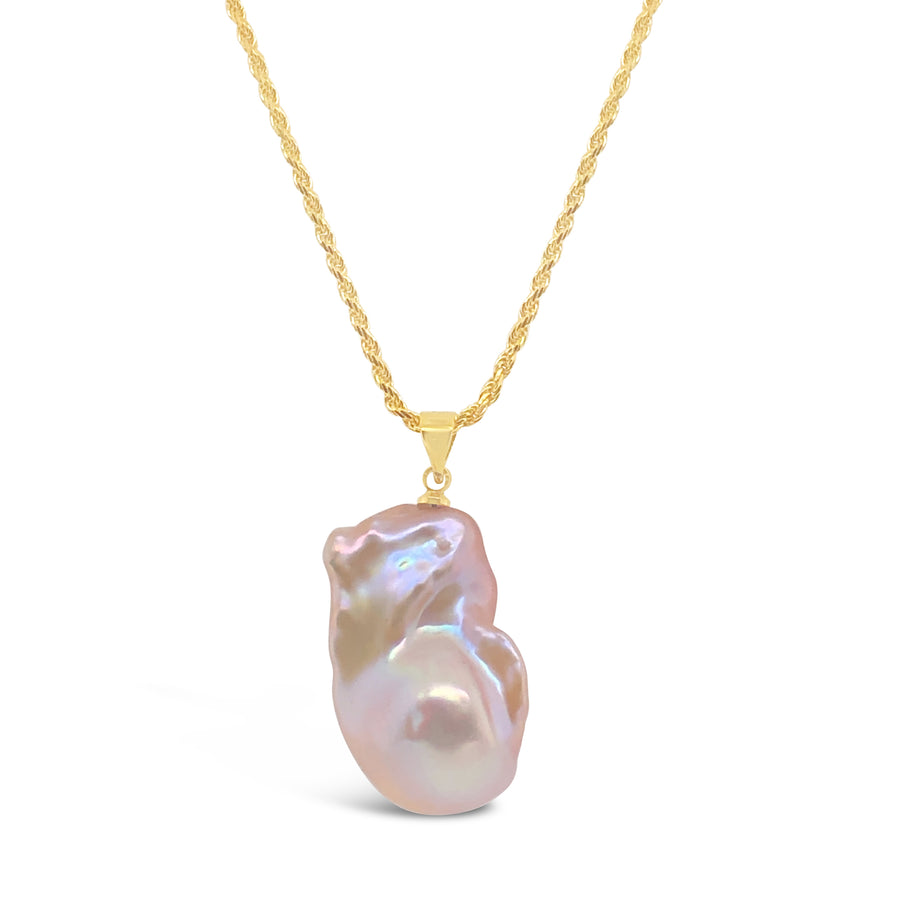 Gold-Filled Baroque Pearl Pendant Necklace | Midori Jewelry Co. 18/45cm