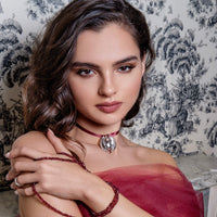 Nefertiti Winged Scarab Pendant Choker Necklace
