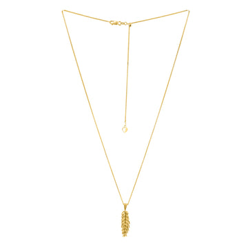 Wheat Sheaf Pendant Necklace- 18K Gold Vermeil