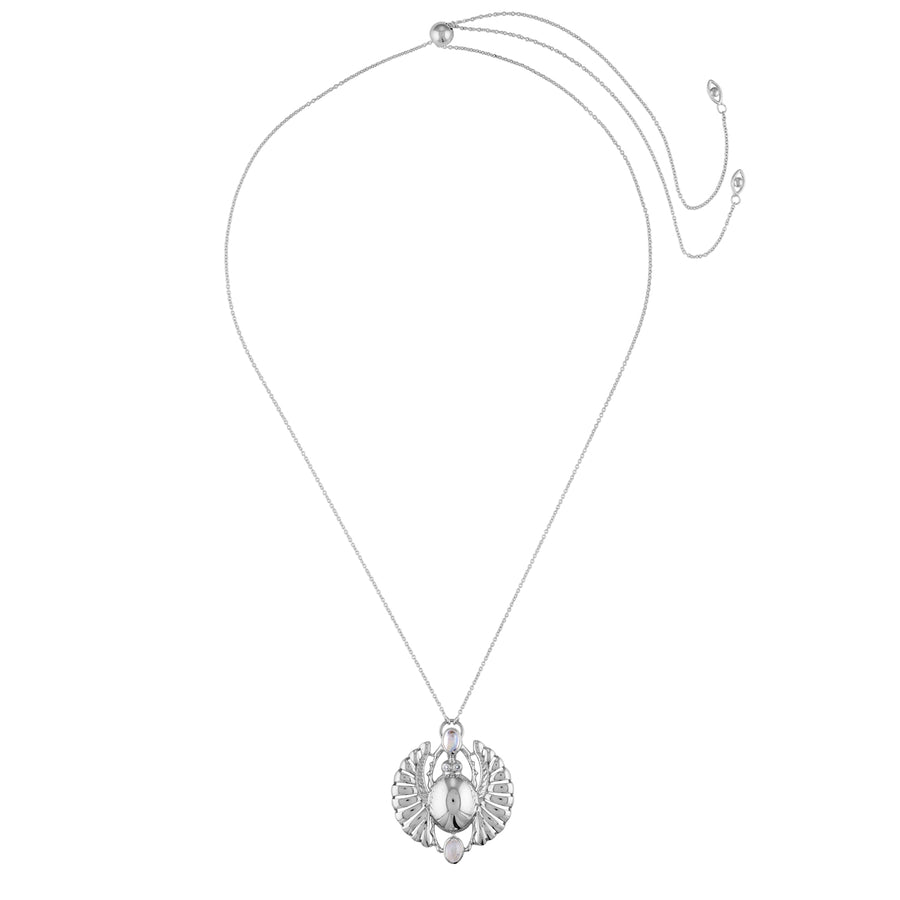 Cleopatra Open Winged Scarab Pendant Necklace