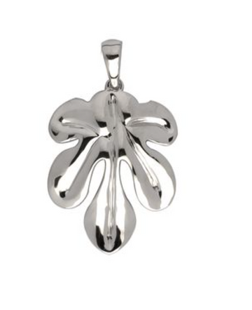 Fig Leaf Pendant - Sterling Silver