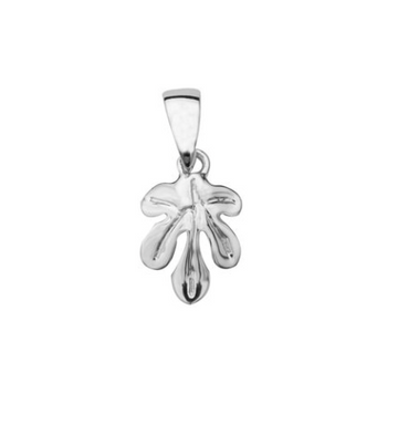 Small Fig Leaf Pendant - Sterling Silver
