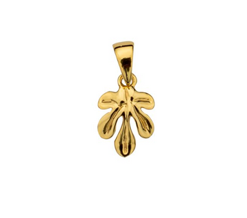 Small Fig Leaf Pendant - Gold Vermeil