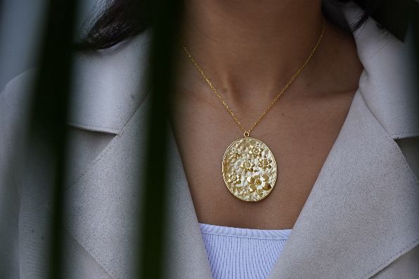 Jasmine Flower Statement Pendant Necklace