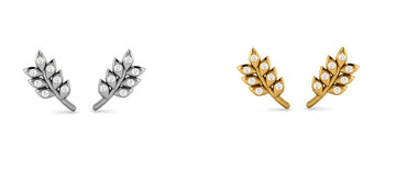 Wheat Sheaf Stud Earrings - Sterling Silver