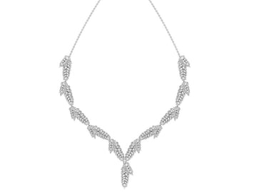 Wheat Sheaf Statement Necklace - Sterling Silver