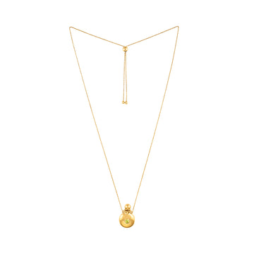 Round Bottle Pendant Necklace - 18K Gold Vermeil