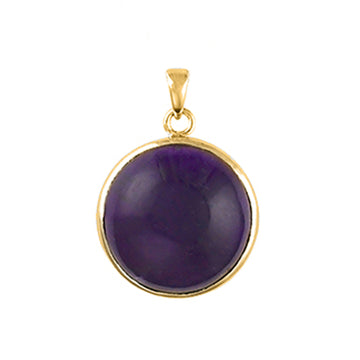 Enso Amethyst Gemstone Pendant Necklace