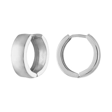 Jaipur Basics Wide Huggie Earrings - Sterling Silver