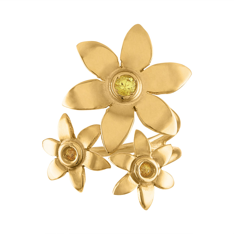 Jasmine Flower Triple Ring