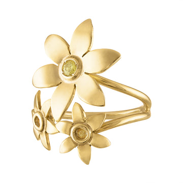 Jasmine Flower Triple Ring